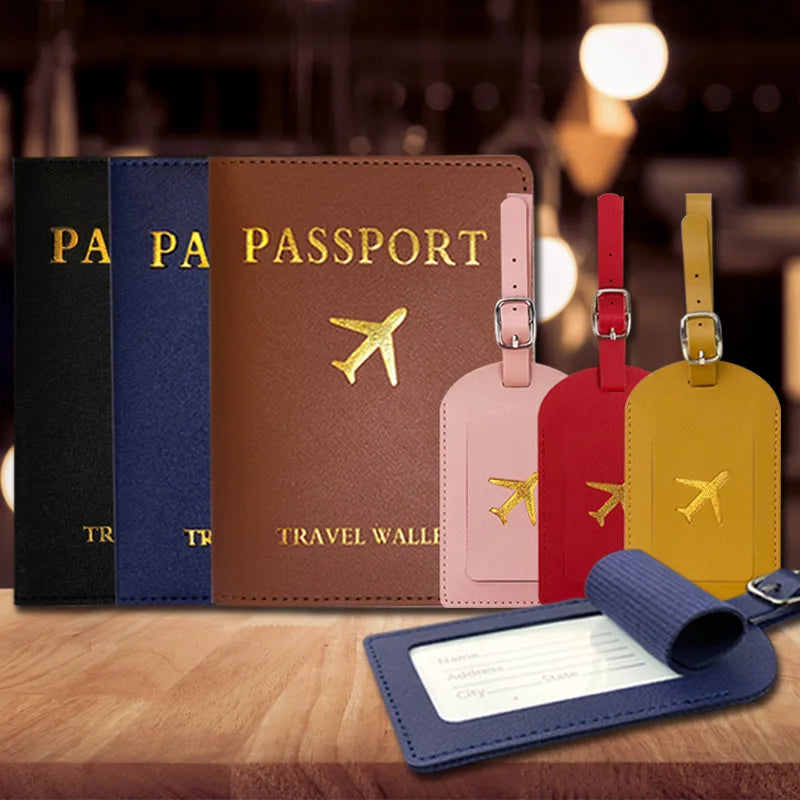 PU Leather Luggage Suitcase Tag Travel Accessories