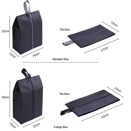 Waterproof Portable Nylon Travel Shoe Bags with Zipper Closure