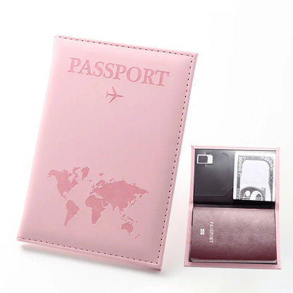 RFID Vintage Business Passport Covers Holder Multi-Function ID Bank Card PU Leather Wallet Case Travel Accessories