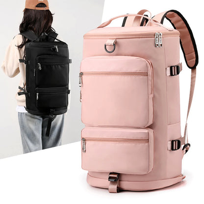 Large Capacity Backpack for Sports, Fitness, Travel with Wet and Dry Separation