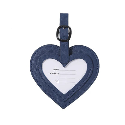Heart Style PU Leather Luggage Tag
