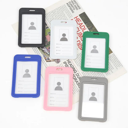 Colorful Plastic ID Holder with Lanyard