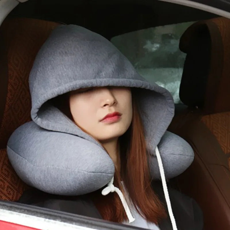 Lightweight U-shaped Hooded Travel Pillows