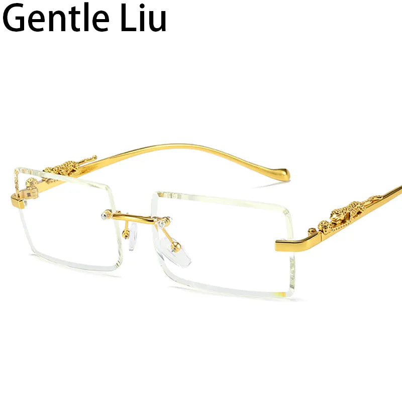 Rimless Rectangle Sunglasses