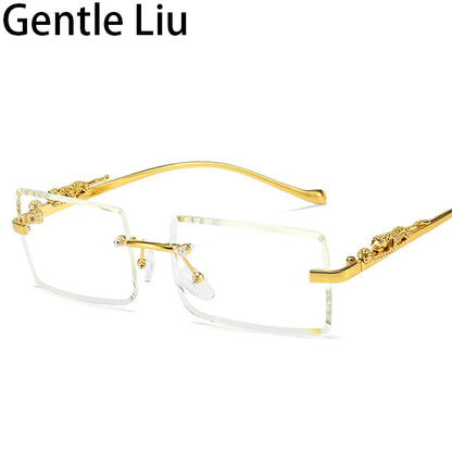 Rimless Rectangle Sunglasses