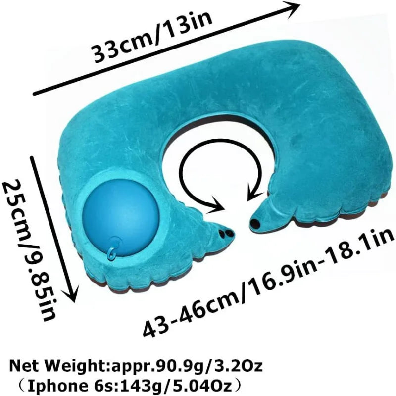 1pc Inflatable U-Shape Travel Neck Pillows