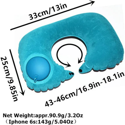 1pc Inflatable U-Shape Travel Neck Pillows