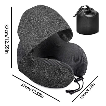 U-Shaped Hooded Travel Pillow