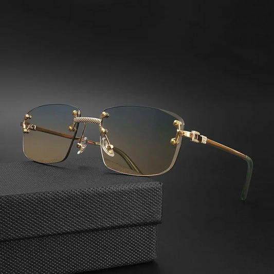 Rimless Retro Sunglasses Unisex Design
