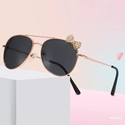 Children Classic Pilot Sunglasses Metal Frame Eyewear
