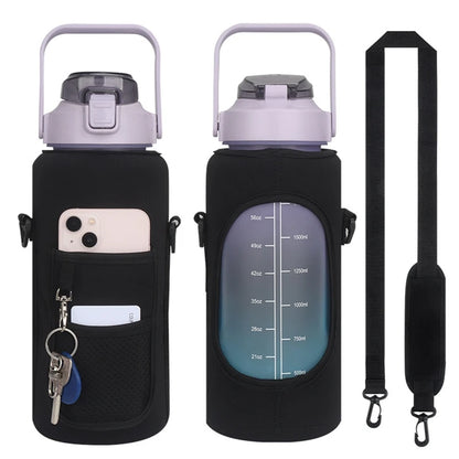 Half Gallon Sport Water Bottle Insulated Sleeve With Strap